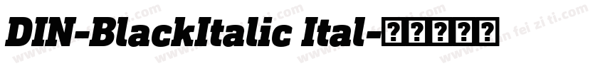 DIN-BlackItalic Ital字体转换
